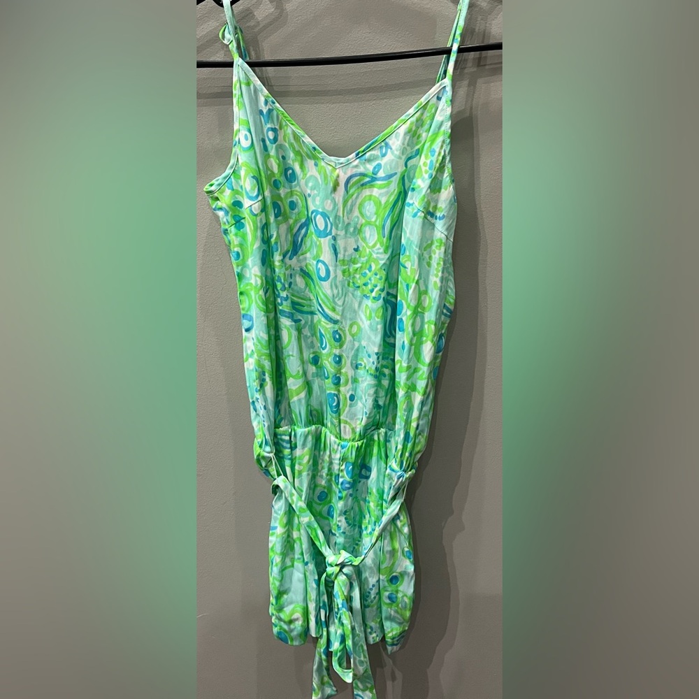 Lilly Pulitzer Green and Blue Floral Dress